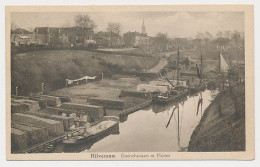 25- Prentbriefkaart Hilversum 1930 - Gooischevaart Met Haven - Hilversum