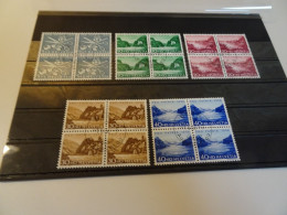 Schweiz Michel 627-631 Viererblocks Gestempelt Pro Patria (22186) - Unused Stamps