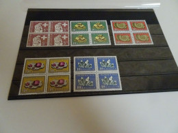 Schweiz Michel 657-661 Viererblocks Postfrisch Pro Patria (22175) - Used Stamps
