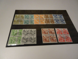 Schweiz Michel 297-305 (ohne 299+301) Viererblocks Gestempelt (25375) - Used Stamps