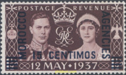 654704 MNH MARRUECOS Oficina Inglesa 1937 SELLO DE GRAN BRETAÑA DEL 1937, SOBRECARGADO - Postämter In Marokko/Tanger (...-1958)