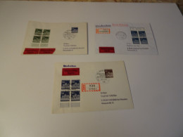 Berlin 3 Belege Brandenburger Tor U.a. 510 Viererblock (26183) - Unused Stamps