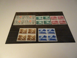 Schweiz Michel 570-574 Pro Patria 1952 Viererblock Postfrisch (25334) - Unused Stamps