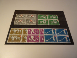 Schweiz Michel 555-559 Pro Patria 1951 Viererblock Postfrisch (25333) - Unused Stamps