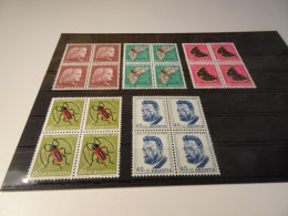 Schweiz Michel 588-592 Pro Juventute 1953 Viereblocks Postfrisch (25355) - Nuevos