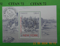 FRANCE 2024    BLOC  500  ANS  DECOUVERTE  DE  NEW-YORK   NEUF  OBLITERE - Used Stamps