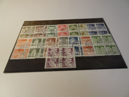 Bund Bauwerke II Marken 489-503 Viererblocks Gestempelt (26198) - Used Stamps