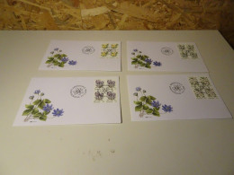 Dänemark Michel 1423-26 Viererblock FDC Blumen (26054) - FDC