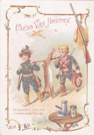 Chromos / Decoupis - Publicité Chocolat Van Houten - Enfants Revenant De La Chasse - Van Houten