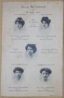 38 CPA CARTE POSTALE ANCIENNE VILLE DE VIENNE 19 JUIN 1910 FETE DES ENFANTS A LA MONTAGNE PORTRAITS DES MISS RARE - Vienne