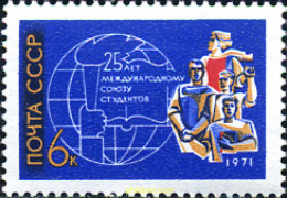 270133 MNH UNION SOVIETICA 1971 25º ANIVERSARIO DE LA UNION INTERNACIONAL DE LOS ESTUDIANTES - ...-1857 Prephilately