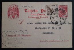 ESPAGNE - 1956 - ENTIER POSTAL CERVANTES TRÈS RARE AVEC AFFRANCHISSEMENT COMPLÉMENTAIRE CID. - 1931-....