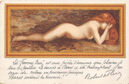 ILLUSTRATEUR - FEMME - NU FEMININ - PUBLICITE THEATRE, TOURNEES CH. BARET - PIECE "LA FEMME NUE" - 1900-1949