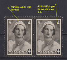 Belgique: COB N° 415 V5 (+ 1 Autre Variété Luppi ???), Neuf, **, Sans Charnière. TB !!! - 1931-1960