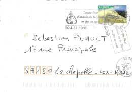 VAR 83  -  SOLLIES-PONT   -  SOLLIES-PONT CAPITALE DE LA FIGUE SE FETE EN AOUT  - 2005 - TIMBRE N° 2821  TARIF 1 3 05 - Mechanical Postmarks (Advertisement)