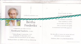 Bertha Frederikx-Saelens, Kleine-Brogel 1915, Hamont 2015. Honderdjarige. Foto - Obituary Notices