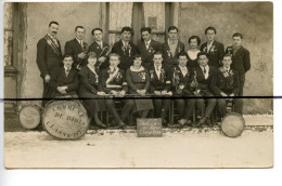 Carte Photo. CPA. ISERE. D38. BIOL Le Haut . Conscrits Commune De Biol Classe 1934. Instruments Musiques. JOURDAN - Other & Unclassified