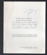 Passy  Faire-part De Mariage   BAYER- MORLOT 1963 (PPP47411) - Boda