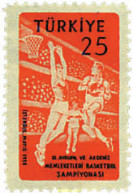 52365 MNH TURQUIA 1959 11 CAMPEONATO DE EUROPA Y MEDITERRANEO DE BALONCESTO - ...-1858 Prephilately