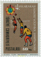 26509 MNH TURQUIA 1966 4 CAMPEONATOS INTERNACIONALES MILITARES DE BALONVOLEA - ...-1858 Prefilatelia