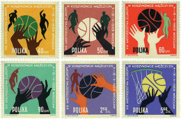 58777 MNH POLONIA 1963 13 CAMPEONATO DE EUROPA DE BALONCESTO MASCULINO EN WROCLAW - Unused Stamps