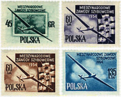 61550 MNH POLONIA 1954 CAMPEONATO DEL MUNDO DE VUELO A VELA - Unused Stamps