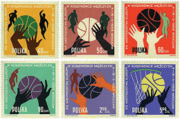 58777 MNH POLONIA 1963 13 CAMPEONATO DE EUROPA DE BALONCESTO MASCULINO EN WROCLAW - Ongebruikt