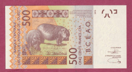 Ivory Coast79- 500 Lire. Prefix P33. Obverse Mercury Head On The Left.  Realegoric Figures At Lef -  Circulated, - Costa De Marfil