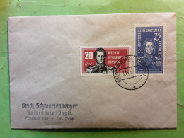 DDR Brief Aus GNEISENAUSTADT SCHILDAU , Serie Yvert 508 / 509 August Neithardt Von Gneisenau, 1960 , TB - Covers & Documents