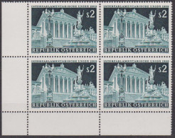 1969 , Mi 1290 ** (1) -  4er Block Postfrisch - Frühjahrstagung Der Interparlamentarischen Union , Wien - Ongebruikt