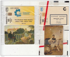 GREECE - Set Of 2 Cards, Painting/Rizos-Lytras, Collector"s Cards No 1-2, Tirage 4000, 11/94, Mint - Grèce