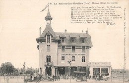 38 La Balme Les Grottes Modern Hotel Des Grottes CPA Animation Voiture Auto - La Balme-les-Grottes