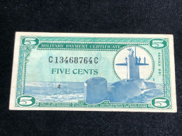 South Viet Nam MILITARY ,Banknotes Of Vietnam-P-M75 Schwan-911 5 Cents, Series 681(1969-1970)VF XF-1pcs Good Quality-rar - Viêt-Nam