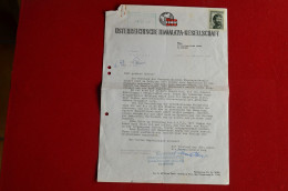 1970 OHG Signed Letter With Hermman Buhl Vignette Himalaya Escalade Mountaineering Alpinisme - Sportief