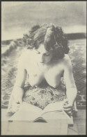 Carte Postale Nu Au Livre - Pin-Ups