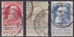 BE010 – BELGIQUE - BELGIUM – 1905 – LEOPOLD II - SG # 99/101 USED 4,25 € - 1894-1896 Ausstellungen