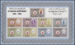 Bahrain 1983 MNH Al Khalifa Bicentenary, Rulers, Royal, Royalty, MS, Miniature Sheet - Bahreïn (1965-...)