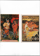 Cartes Postales Moderne Pub Cycles Le Chevreuil Et American Crescent - Publicidad