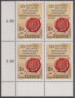 1969 , Mi 1303 ** (1) -  4er Block Postfrisch - Kongreß Des Internationalen Gemeindeverbandes , Wien - Nuevos