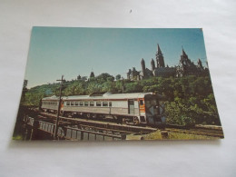 THEME TRAIN LOCOMOTIVE  TRAIN 132 DEPARTS OTTAWA FOR THE NORTH SHORE ROUTE TO MONTREAL IN JULY 1966 PARLIAMENT HILL - Trenes