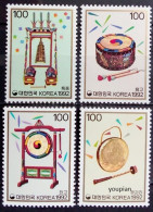 South Korea 1992, Musiical Instruments, MNH Stamps Set - Korea (Süd-)