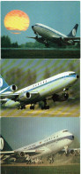 3x SABENA. Avion Boeing 737 + 747 + DC-10 (Carte Maximum). Lot De 3 Articles. - 1946-....: Ere Moderne