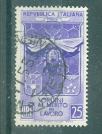 ITALIE - N°646 Oblitéré - Création De L'ordre Du "Mérite Du Travail". - 1946-60: Afgestempeld