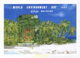 340622 MNH MALDIVAS 1987 DIA INTERNACIONAL DEL MEDIO AMBIENTE - Maldive (...-1965)