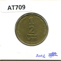 1/2 NEW SHEQEL 2002 ISRAEL Moneda #AT709.E.A - Israele