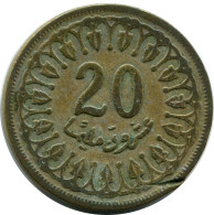 20 MILLIMES 1960 TÚNEZ TUNISIA Islámico Moneda #AH876.E.A - Tunesien