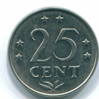 25 CENTS 1975 ANTILLES NÉERLANDAISES Nickel Colonial Pièce #S11625.F.A - Antilles Néerlandaises