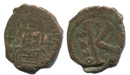 FLAVIUS PETRUS SABBATIUS 1/2 FOLLIS Antiguo BYZANTINE Moneda 9.6g/28m #AF782.12.E.A - Byzantium