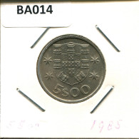 5 $ 00 ESCUDOS 1985 PORTUGAL Coin #BA014.U.A - Portugal