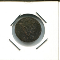 1743 HOLLAND VOC DUIT INDES NÉERLANDAIS NETHERLANDS NEW YORK COLONIAL PENNY #VOC2463.7.F.A - Indes Néerlandaises